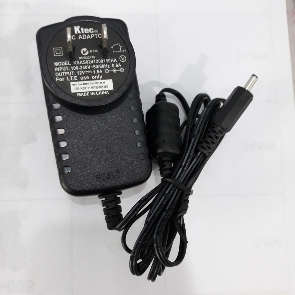 adaptor cho webcam Logitech ConferenceCam Connect 12v 1.5a đầu nhỏ 3.5x1.35mm