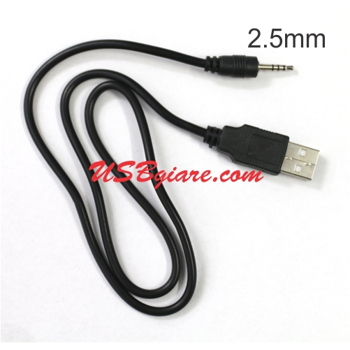 Dây cáp USB to 2.5mm sạc cho tai nghe JBL Synchros E40BT E50BT J56BT 400BT E40 S700