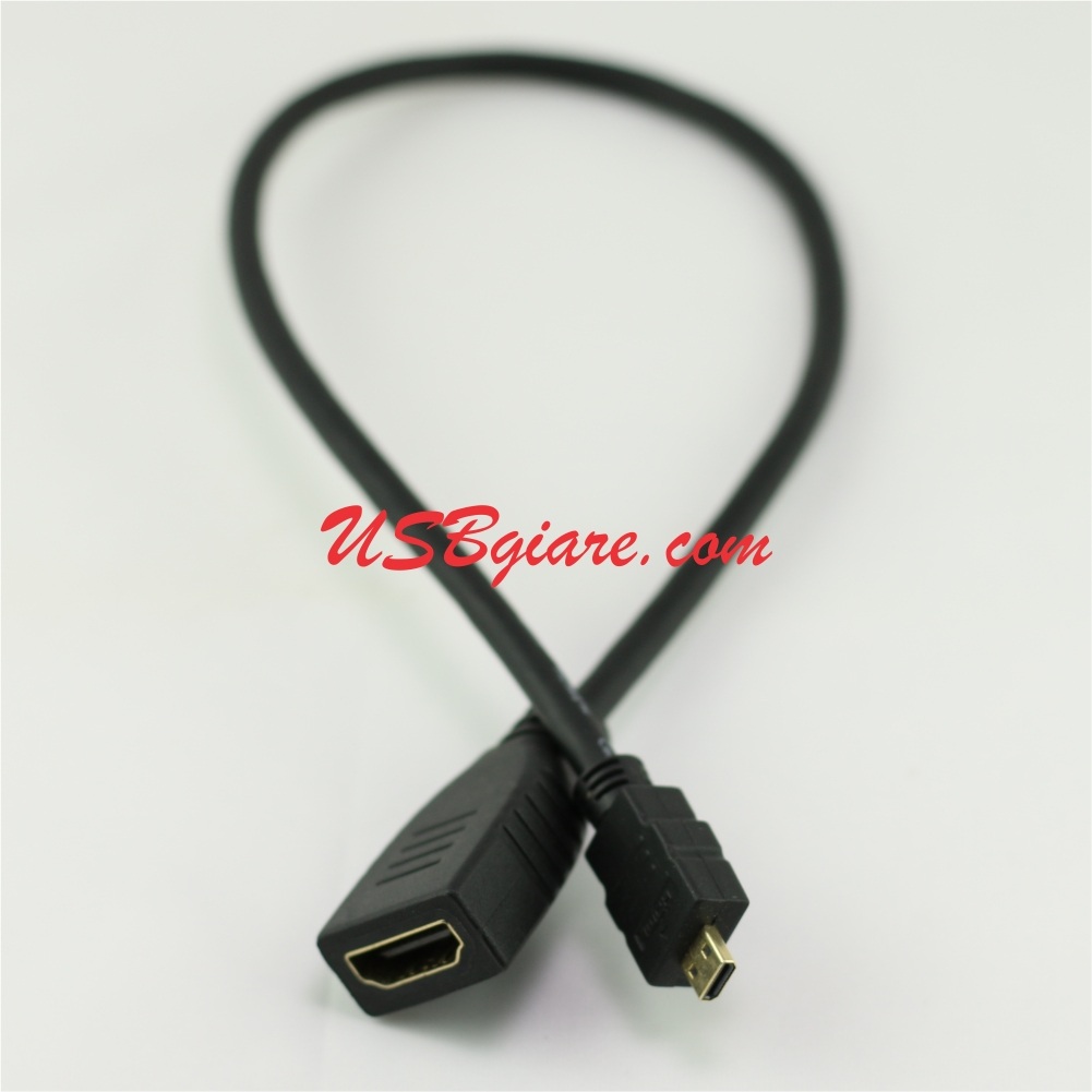 Cáp chuyển micro hdmi nhỏ sang hdmi lớn ngắn 30cm