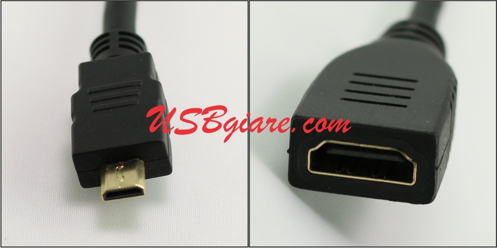 Cáp chuyển micro hdmi nhỏ sang hdmi lớn ngắn 30cm
