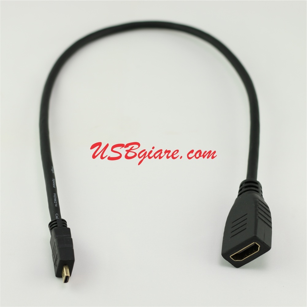 Cáp chuyển micro hdmi nhỏ sang hdmi lớn ngắn 30cm