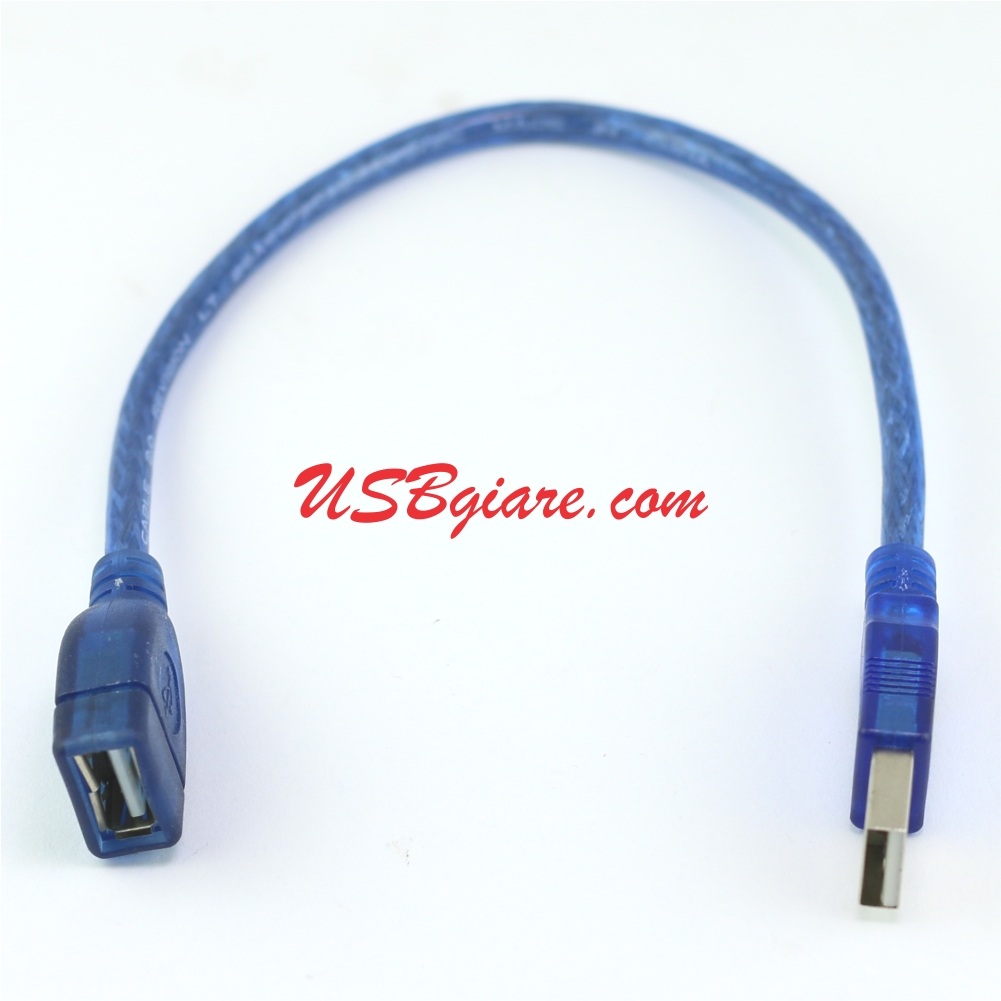 cap usb noi dai ngan 30 cm day xanh