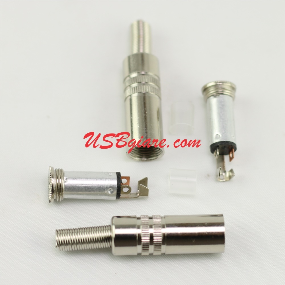đầu hàn audio 3.5mm cái vỏ kim loại 2 nấc 1255