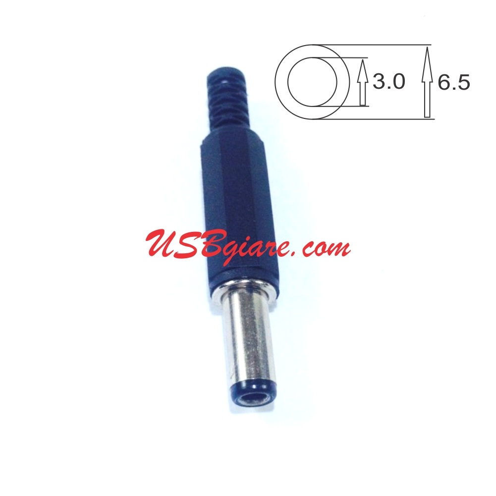 đầu hàn dc jack 6.5x3.0mm đầu dài