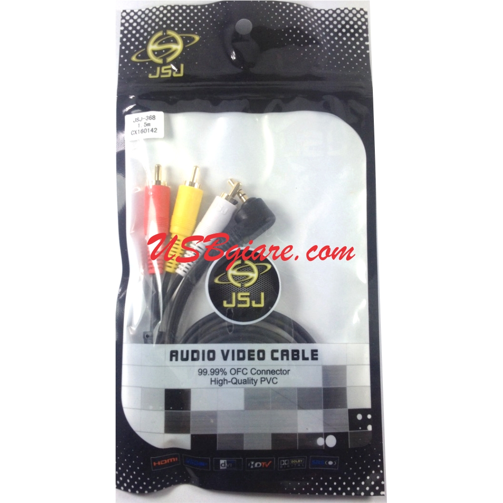 Đóng gói sản phẩm cáp av to 3.5