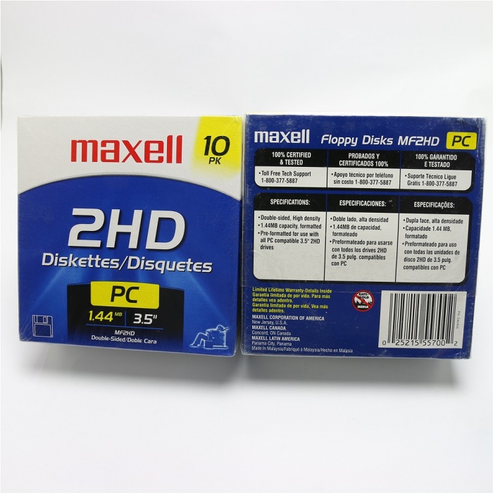đĩa a hay còn gọi là floppy disk đĩa từ 2 mặt 3.5" (inch) 1.44mb định dạng ibm formatted