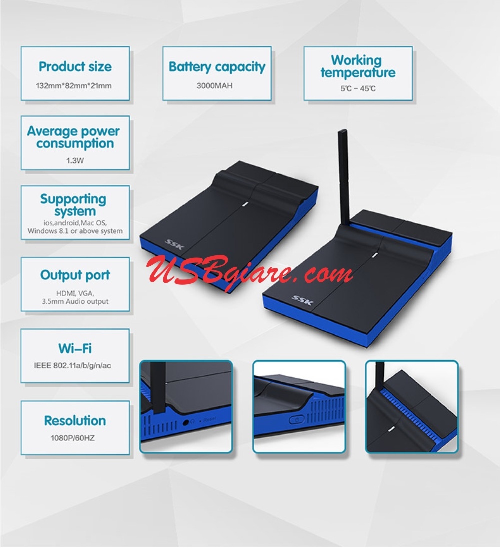 hdmi không dây có vga audio bang thong kep ssk z200