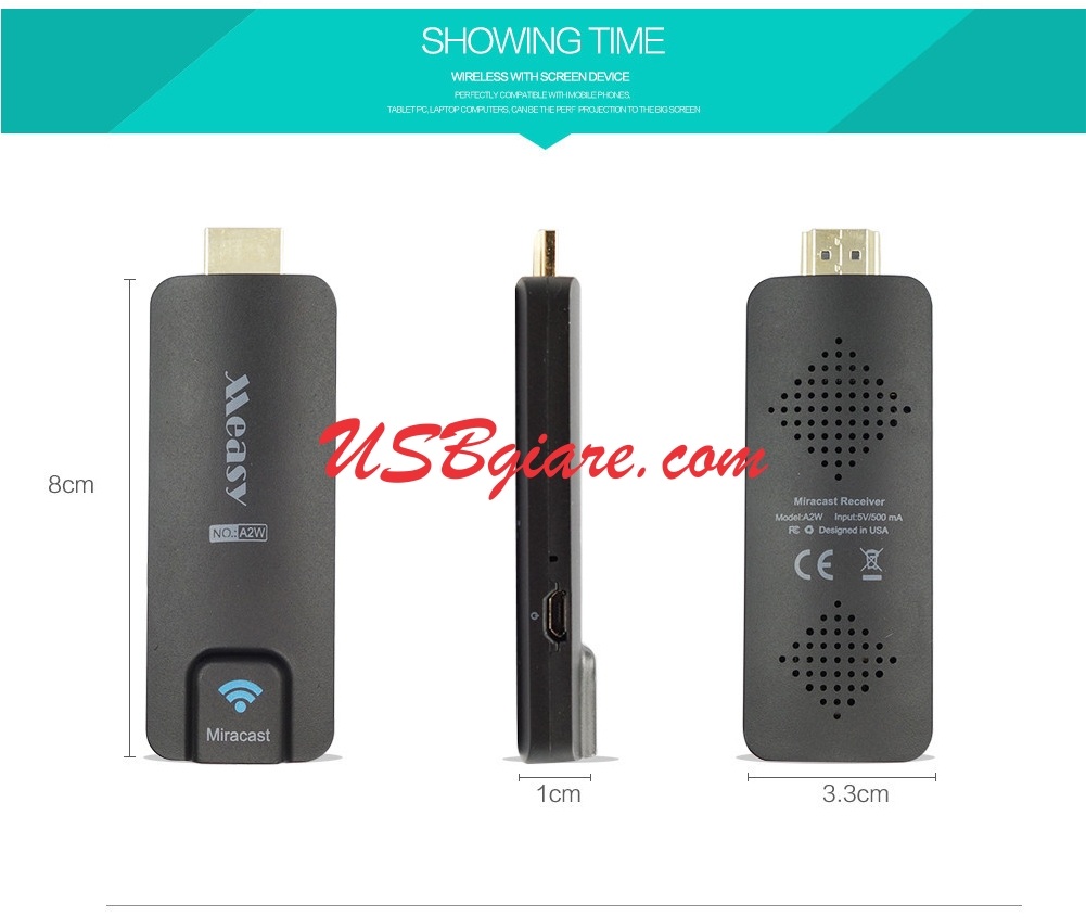 HDMI không dây Wifi display dongle Measy A2W