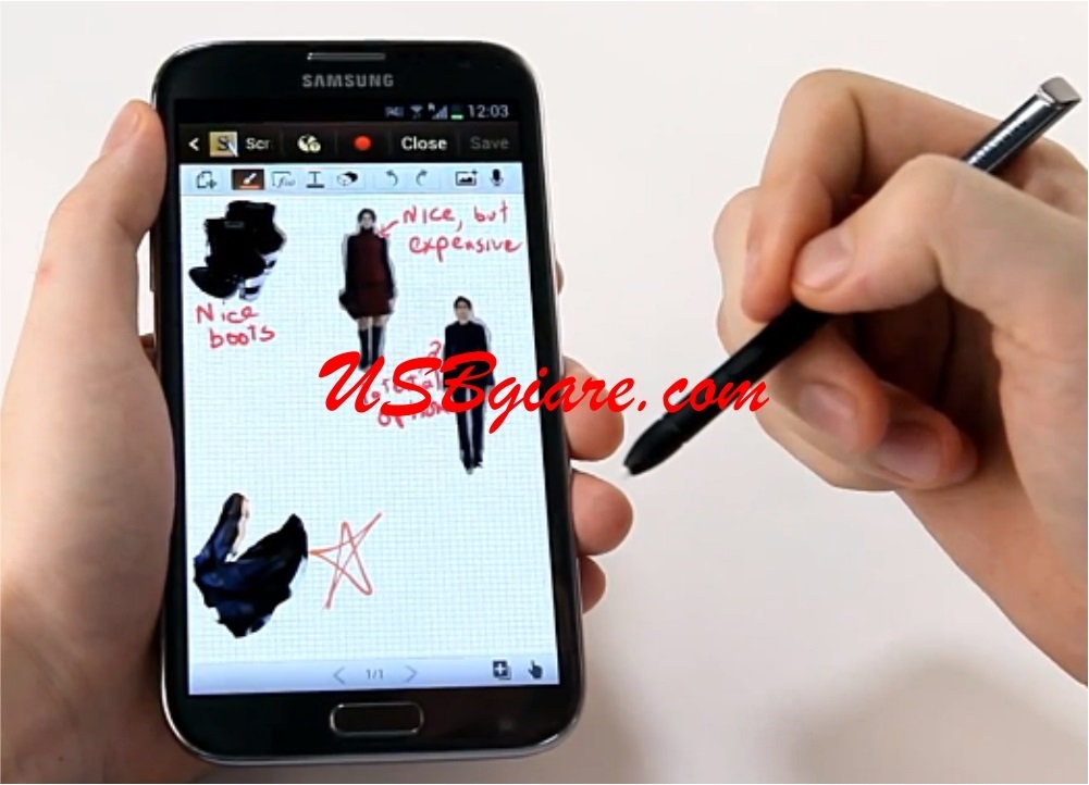 Nhập viết vẻ chỉnh sửa hình ảnh với bút s pen samsung note 2