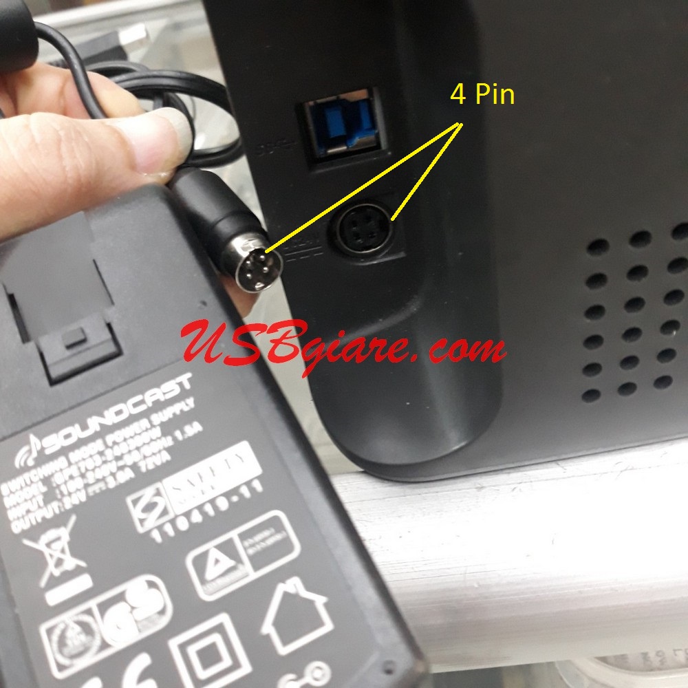 adapter máy quét máy scan canon DR-M260 24v 1A đầu cắm 4pin