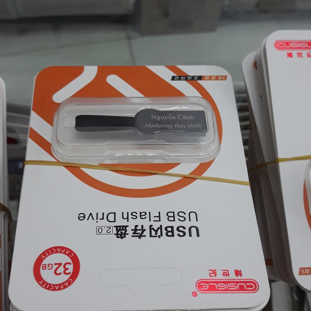 usb 32g kim loại khắc laser giá rẻ làm quà tặng khách - ảnh 4