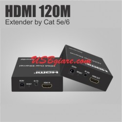 Bộ khuếch đại HDMI Extender 120M kéo dài cáp HDMI qua cáp mạng RJ45 Cat5e Cat6 có IR remote