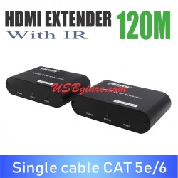 HDMI extender 120M có IR single cable CAT 5e/6 HY-120
