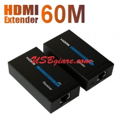 HDMI Extender 60M qua cáp mạng Cat 5E/6 HE-01
