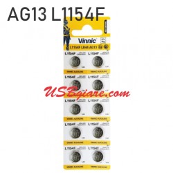 Pin AG13 357 L1154F LR44 SR44 A76 1.5V Vinnic