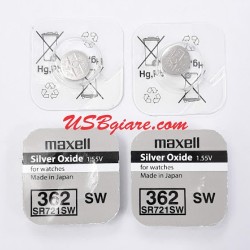 Pin đồng hồ Maxell 362 SR721SW SR721 D362 1.55v Silver Oxide Button Cell (Loại 1 viên 1 vỉ)