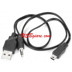 CÁP LOA 3 ĐẦU 1 ĐẦU JACK 3.5MM + 1 ĐẦU USB 2.0 SANG 1 ĐẦU MINI USB