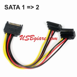 Cáp chia nguồn SATA 1 ra 2 chân cong