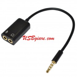 CÁP CHIA TAI NGHE VÀ MICRO - AUDIO MICRO SPLITER - 1 ĐẦU 3.5 RA 2 ĐẦU 3.5MM 1 BÊN MIC 1 BÊN AUDIO