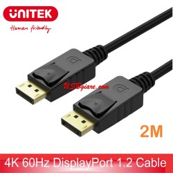 Cáp Displayport 2M chuẩn 1.2 4K 60Hz chính hãng Unitek Y-C608BK
