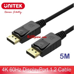 Cáp Displayport 5M chuẩn 1.2 4K 60Hz chính hãng Unitek Y-C610BK