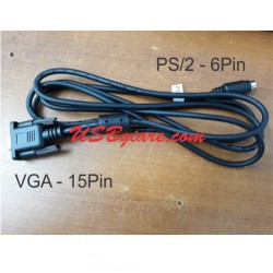 Cáp Mini Din 6Pin PS/2 sang VGA 15Pin Dsub 1.8M KVM Cable