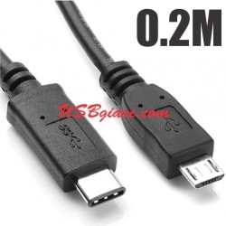 Cáp Micro USB sang Type C 0.2M