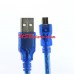 Cáp Micro USB sang USB 2.0 dài 3M dây xanh chống nhiễu