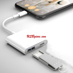 Cáp OTG Lightning to USB có cổng sạc ⚡ hỗ trợ iPhone iPad kết nối USB mở rộng bộ nhớ, vừa xem phim chơi game vừa sạc cho điện thoại