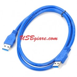 Cáp USB 3.0 2 đầu đực 1M (dây xanh)