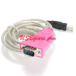 Cáp USB sang RS232 1.5M CH340 (Hồng)