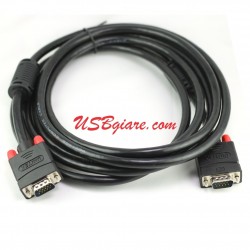 Cáp VGA 3M (3+6) dây đen Unitek YC504A