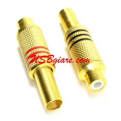 Đầu hàn AV cái xi vàng lò xo C5