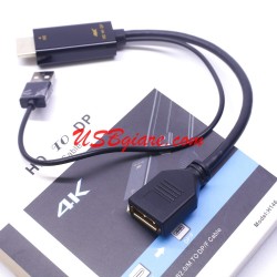 Dây cáp chuyển đổi HDMI sang DisplayPort độ phân giải 2K x 4K MT-H146