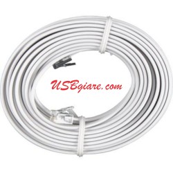 DÂY CÁP ĐIỆN THOẠI BẤM SẴN 2 ĐẦU RJ11- 10M