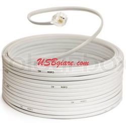 DÂY CÁP ĐIỆN THOẠI BẤM SẴN 2 ĐẦU RJ11- 20M