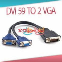 CÁP CHUYỂN DVI 59 CHÂN RA 2 VGA - DVI 59 PIN TO 2 VGA CABLE