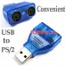 Đầu chuyển USB sang 2 cổng PS2 cho Chuột và Bàn phím