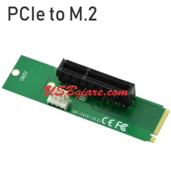 Card chuyển PCI-E 1X/4X sang NGFF M.2 Key M adapter card P4SM2
