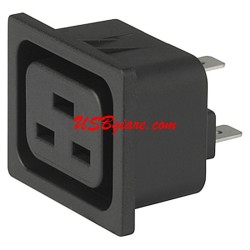 Đầu UPS IEC 60320 C19 16A Snap-in panel mount outlet connector