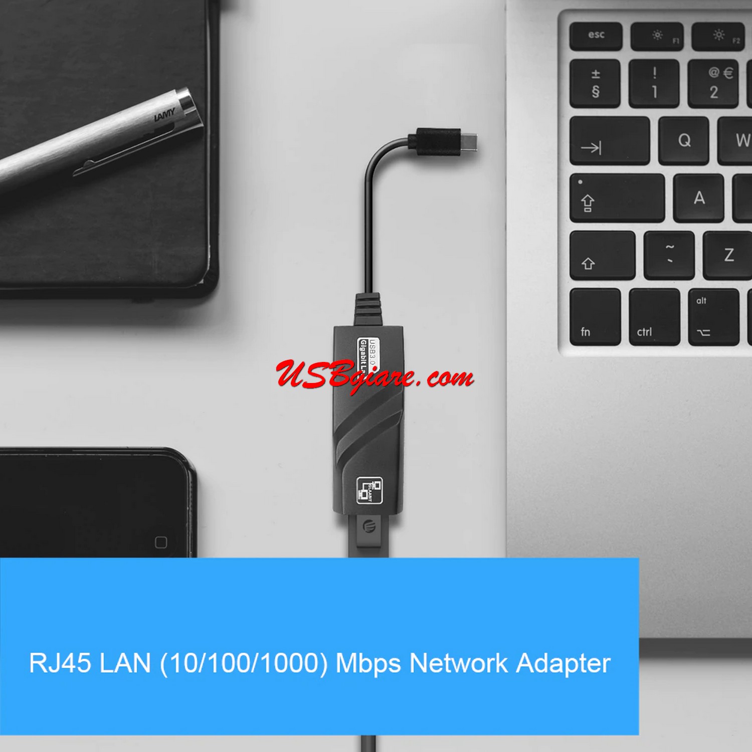 Hub Adapter chuyển đổi Type c sang 3 cổng USB 3.0 và cổng LAN RJ45 - ảnh 5