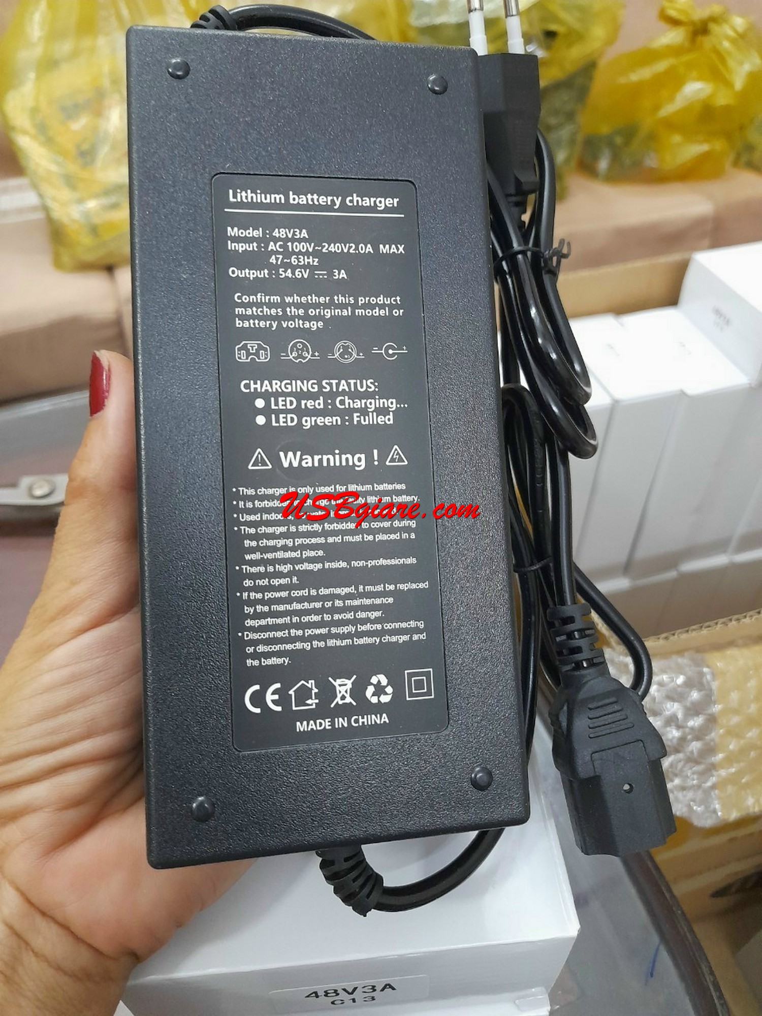 Bộ sạc pin xe điện 54.6V 3A